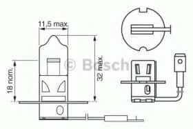 Автолампа Bosch Longlife Daytime H3 PK22s 55 W 1987302038