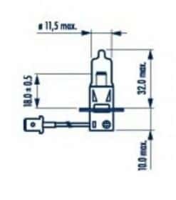 Автолампа Narva Range Power White H3 PK22s 55 W прозрачная 48335