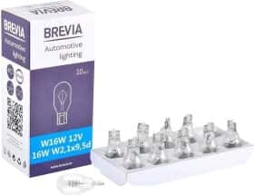 Автолампа Brevia W16W W2,1x9,5d 16 W прозрачная 12333C
