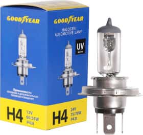 Автолампа Goodyear Standard H4 P43t 55 W 60 W прозрачная GY014120