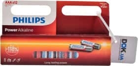 Батарейка Philips Alkaline Power LR03P12W10 AAA (мізинчикова) 1,5 V 12 шт