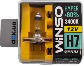 Автолампа Winso Hyper +60% H7 PX26d 55 W прозора 712730