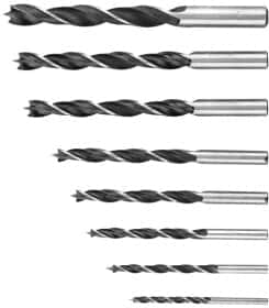 Набор сверл Top Tools спиральных по дереву 60H808 3-10 мм 8 шт.