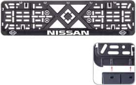 Рамка номерного знака Eurotermix 45568 цвет черный на Nissan