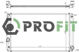 Радіатор охолодження двигуна Profit 17400409