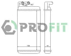 Радиатор печки Profit 0012N1