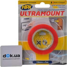 Двухсторонний скотч HPX UM1905 19 мм x 5 м