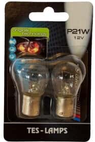 Автолампа Tes-Lamps Standard P21W BA15s 21 W прозора 1221ba15s19