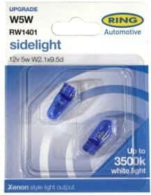 Автолампа Ring W5W W2,1x9,5d 5 W синя rew1401