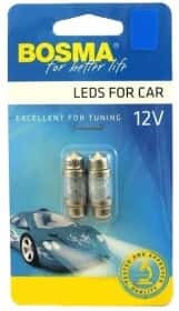 Автолампа Bosma T10X31 SV8,5 синяя 2823
