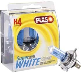Автолампа Pulso Super White H4 P43t 70 W 75 W синяя LP-42471