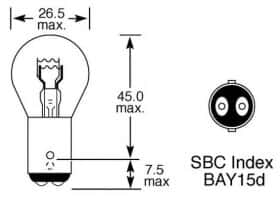 Автолампа Lucas P21/5W BAY15d 5 W 21 W прозрачная LLB294T