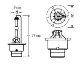 Автолампа Osram Xenarc Night Breaker Unlimited D2S P32d-2 35 W прозрачная 66240XNB