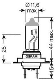Автолампа Osram Cool Blue Intense H7 PX26d 55 W темно-блакитна 64210CBI02B