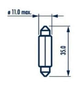 Автолампа Narva Standard C5W SV8,5 5 W прозора 17136