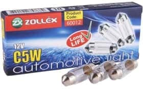 Автолампа Zollex C5W SV8,5-8 5 W прозора 60012