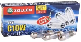 Автолампа Zollex C10W SV8,5-8 10 W прозрачная 60013