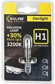 Автолампа Solar Starlight +30 H1 P14,5s 55 W прозрачная 1201B1