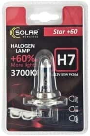 Автолампа Solar Star + 60 H7 PX26d 55 W прозоро-блакитна 1237B1