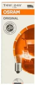 Автолампа Osram Original T4W BA9s 4 W прозрачная 3930-K10SZT