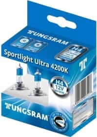 Автолампа Tungsram Sportlight Ultra H4 P43t 55 W 60 W прозоро-блакитна 50440sbu2d Автолампа Tungsram Sportlight Ultra H4 P43t 55 W 60 W прозоро-блакитна 50440sbu2d
