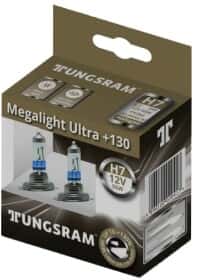 Автолампа Tungsram Megalight Ultra +130 H7 PX26d 55 W прозрачно-голубая 58520xnu