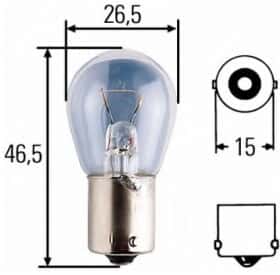 Автолампа Behr Hella R18W BA15s 18 W світло-блакитна 8GA002072121