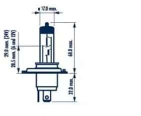 Автолампа Narva Range Power 110 H4 P43t-38 55 W 60 W прозрачная 48061