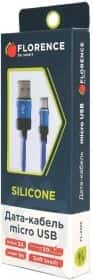 Кабель Florence Silicone FL-2205-BM USB - Micro USB 1 м