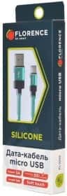 Кабель Florence Silicone FL-2205-GM USB - Micro USB 1 м