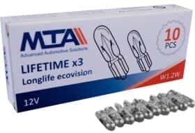 Автолампа MTA W1,2W бесцокольная 1,2 W прозрачная 82130MC1