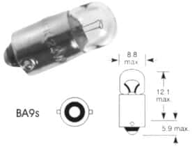 Автолампа Lucas B9s 3 W прозрачная LLB296T