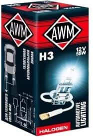 Автолампа Awm H3 PK22s 55 W прозора 410300002