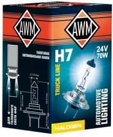 Автолампа Awm H7 PX26d 70 W прозора 410300019