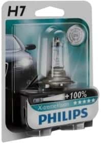 Автолампа Philips X-tremeVision H7 PX26d 55 W прозора 12972XSVB1