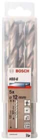 Набор сверл Bosch спиральных по металлу 2608595081 12 мм  5 шт.