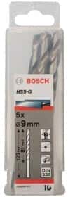 Набор сверл Bosch спиральных по металлу 2608595075 9 мм  5 шт.