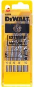 Набір свердл DeWALT спіральних по цеглі Extreme Masonry DT6956 4-10 мм 5 шт.
