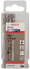 Набір свердл Bosch спіральних по металу 2608585885 5 мм 10 шт.