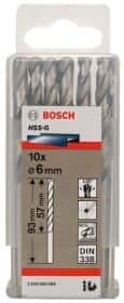 Набор сверл Bosch спиральных по металлу 2608595066 6 мм 10 шт.