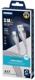 Кабель Jellico A17 RL073403 USB - Apple Lightning 1 м