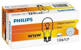 Автолампа Philips Vision W16W W2,1x9,5d 16 W прозрачная 12067CP10