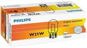 Автолампа Philips Vision W21W W3x16d 21 W прозора 12065CP10