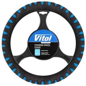 Чохол на кермо Vitol 14024 неопрен колір чорно-синій