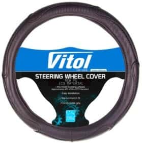Чехол на руль Vitol 16556-10 B искусственная кожа цвет черный