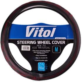 Чохол на кермо Vitol VLU-2402001 штучна шкіра колір чорний