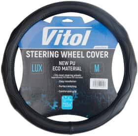 Чехол на руль Vitol VLOD-A2690 эко-кожа цвет черный Чехол на руль Vitol VLOD-A2690 эко-кожа цвет черный