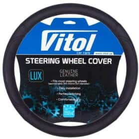Чехол на руль Vitol 200 кожа с перфорацией цвет черный