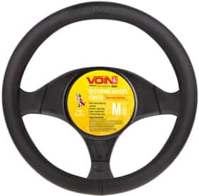 Чохол на кермо Voin VLOD-L981 шкіра колір чорний