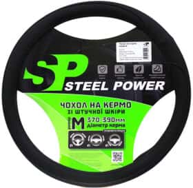 Чехол на руль Steel Power 4402B пвх цвет черный